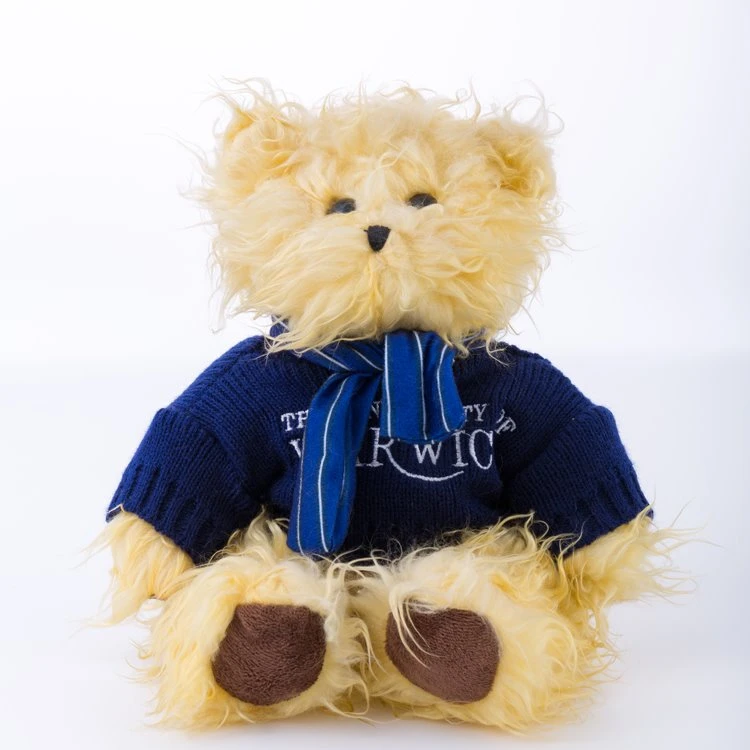 Blue Sweater Bear Plush Stuffed Toy