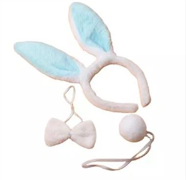 Easter Bunny Cartoon Animal Hair Band 3 Piece Suit Plush Variety Of Color Rabbit Ear Headband Hair Accessories