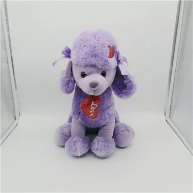 Wholesale Valentine's Day Purple Dog Plush Toys Stuffed Animals Soft Toys Can Be Customized Logo